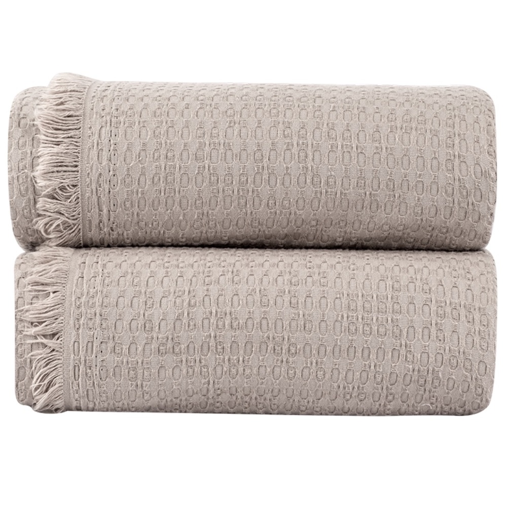 Suvi NYC Waffle Throw Blanket, Organic Turkish Cotton, Lightweight Super Soft - Picture 2 of 12